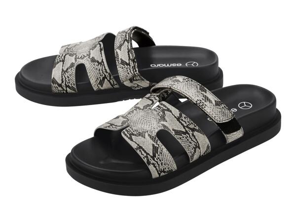 Ladies' Black and White Sandals