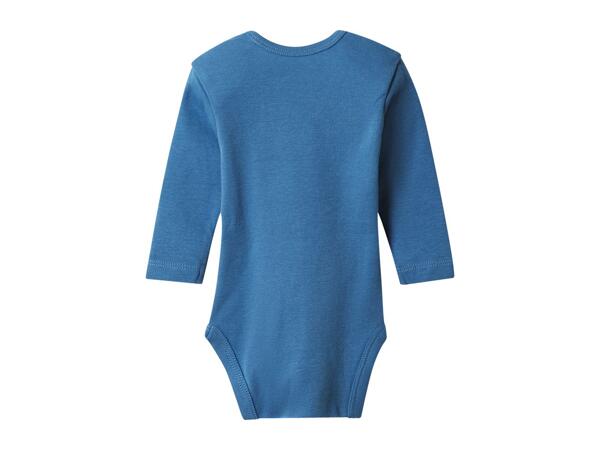 Lupilu Blue Baby Long-Sleeve Bodysuits - 3 Pack