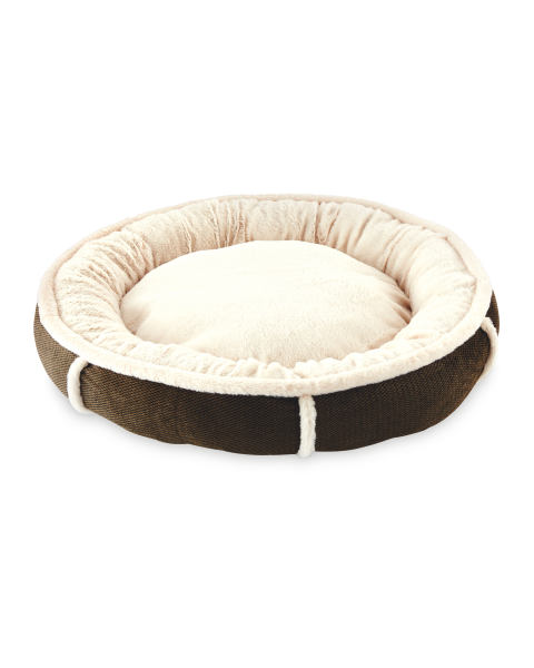 Dark Brown Small Donut Pet Bed