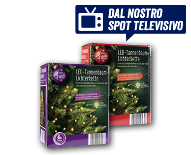 Catena luminosa LED per alberi di Natale