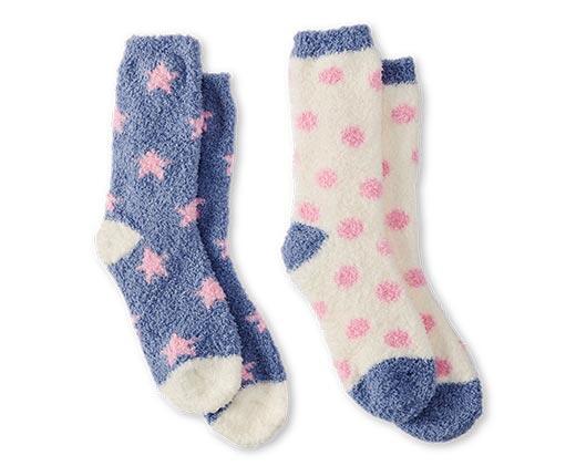 Serra 
 Ladies' 2-Pack Fuzzy Slipper Socks