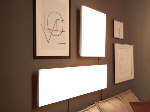 LED-Panelleuchte, ca. 45 x 45 cm bzw. ca. 100 x 25 cm