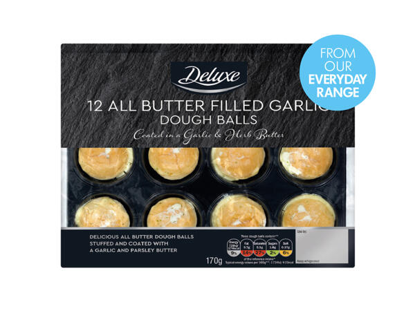 Deluxe 12 All Butter Filled Garlic Dough Balls