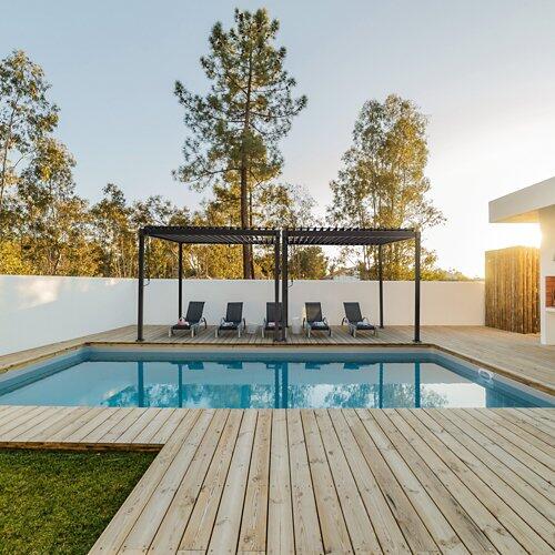 SORARA OUTDOOR LIVING Pergola mit Lamellendach, Mirador 80, 3 x 3 m
