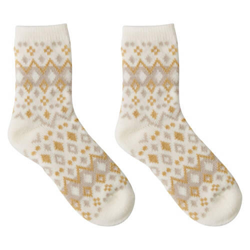 Ladies Cabin Socks, Vanilla