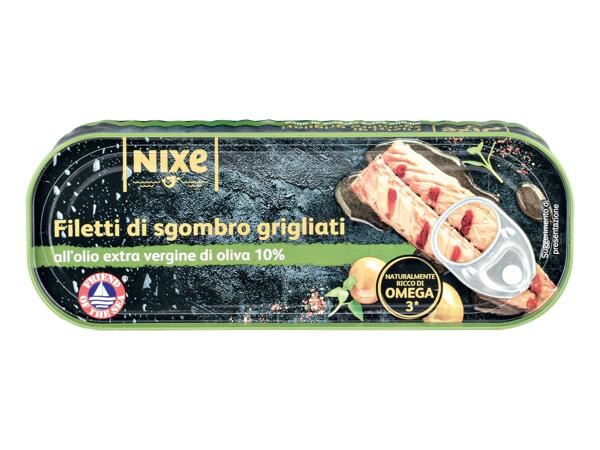 Grilled mackerel filets