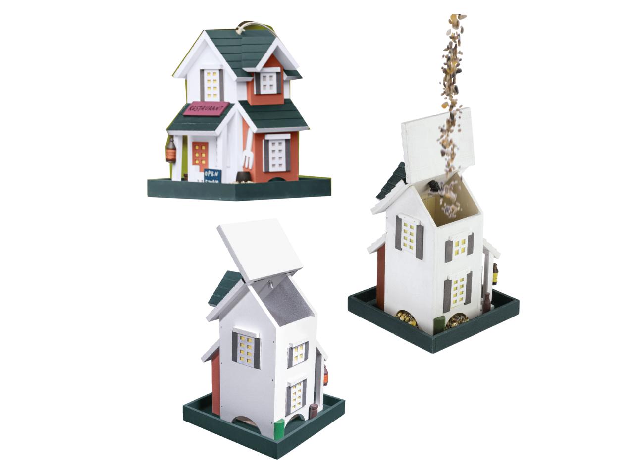 ZOOFARI Decorative Wooden Bird Feeder