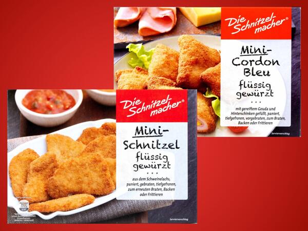 Mini-Schnitzel oder Mini-Cordon Bleu