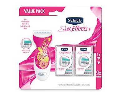 Schick Silk Effects Twin Blade Ladies Razor Value Pack