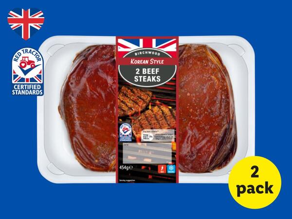 Birchwood 2 Korean-Style British Beef Steaks