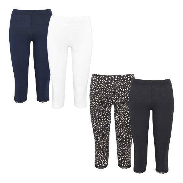 UP2Fashion(R) 				Legging 7/8e à dentelle, 2 pcs