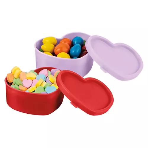 5 Pack Heart Shaped Snack Containers