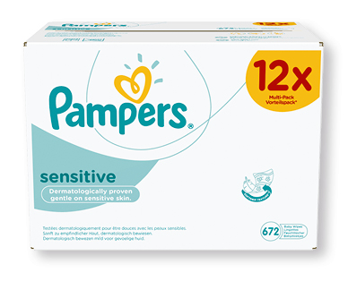 Lingettes humides Sensitive PAMPERS