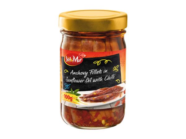 Sol & Mar Anchovy Fillets in Sunflower Oil Assorted