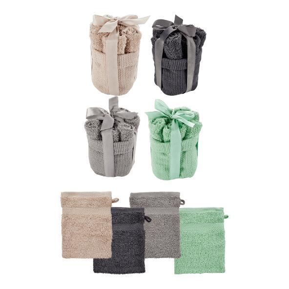 NOVITESSE(R) 				Serviettes d'hôte, 6 pcs ou gants de toilette, 8 pcs