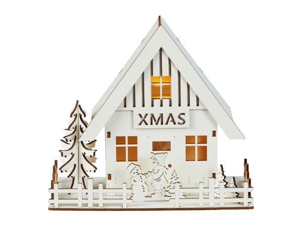 Livarno Home Light-Up Wooden Christmas House Scene