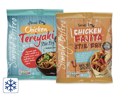 Chicken Teriyaki Noodles/Chicken Fajita Ready Meals