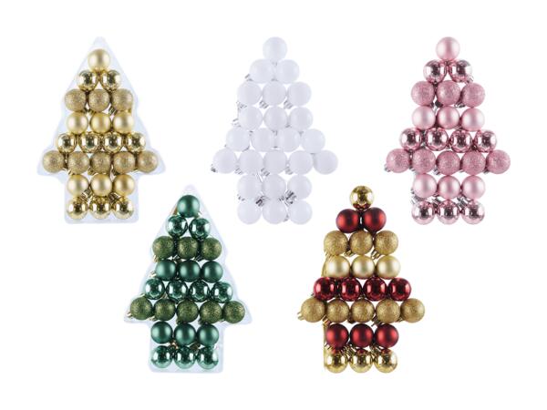 Set de boules pour sapin de Noël, 24 pièces