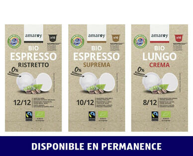 AMAROY 
 CAPSULES DE CAFÉ BIO MAX HAVELAAR NEUTRES EN CO2