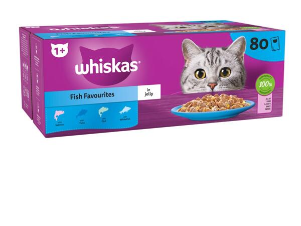 Whiskas 1+ Cat Pouches Fish Favourites in Jelly