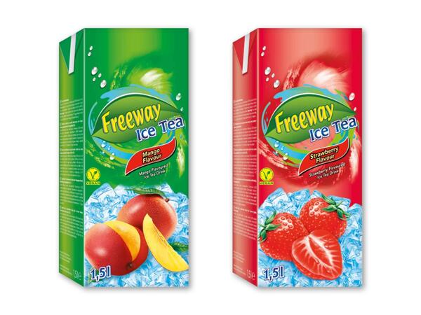 Iste med mango eller jordbær