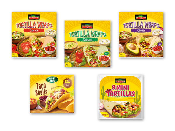 Tacoskaller, -wraps eller -minitortillas