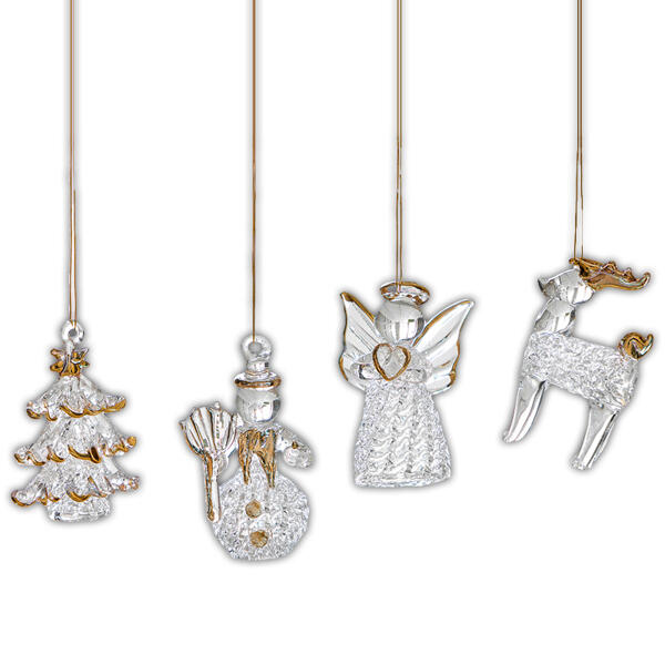 Glas-Weihnachtshänger-Set