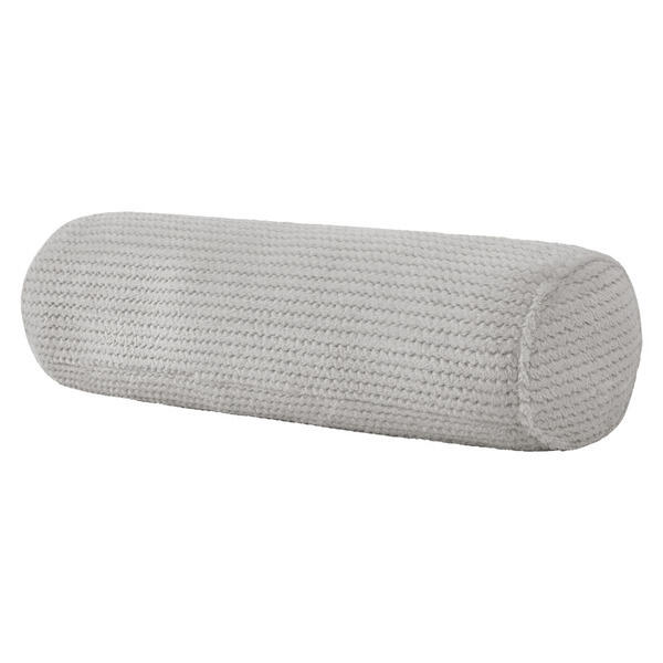 KIRKTON HOUSE Bolster Pillow, Gray Wavy Ribbed
