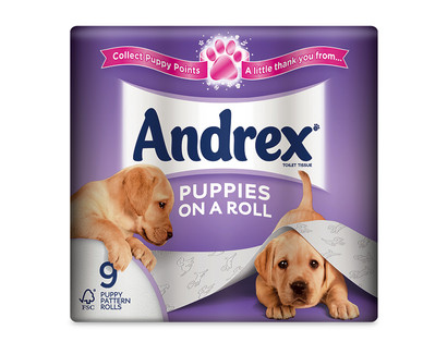 Andrex Puppies on a Roll 9 pack