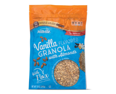 Millville Vanilla Almond or Blueberry Flax Granola
