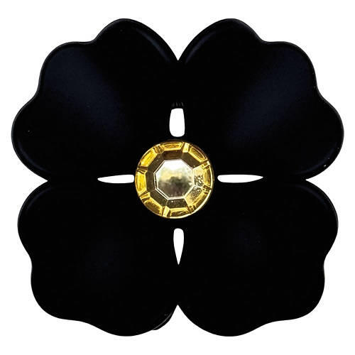 Fitness Hair Accessories - Flower Shaped Claw Clip, Black