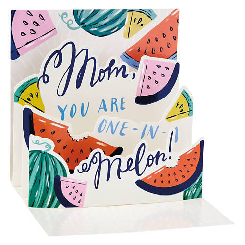 Pop Up Mother's Day Greeting Card - One in a Melon