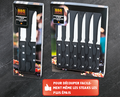 Lot de couteaux à steak, 2/6 pièces BBQ
