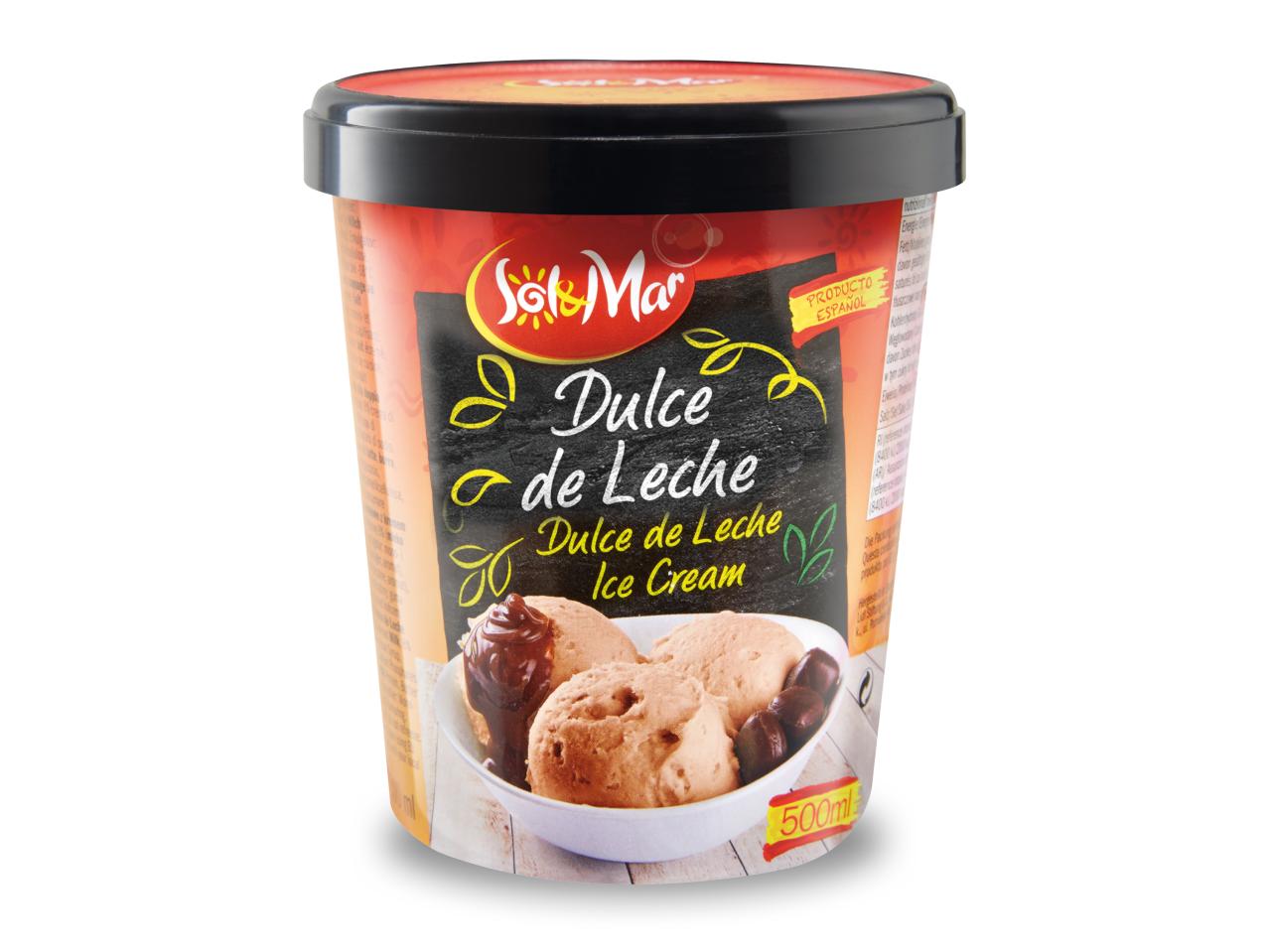 Helado dulce de leche