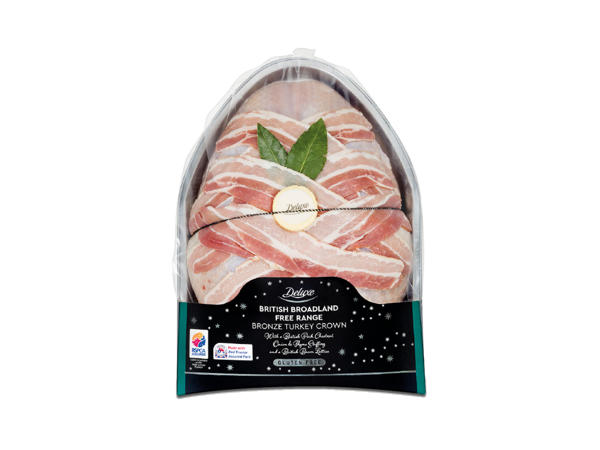 Deluxe Broadland Free Range Bronze British Turkey Crown with Stuffing