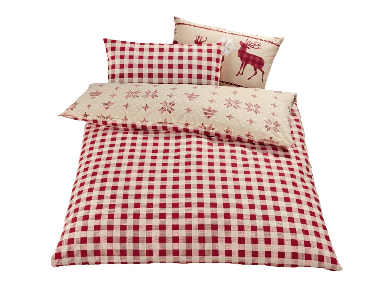 MERADISO Flannelette Reversible Bedlinen Set
