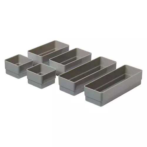 6 Pack Drawer Organizer, Grey