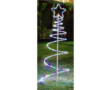 LED Solar Spiral Rope Light Tree
