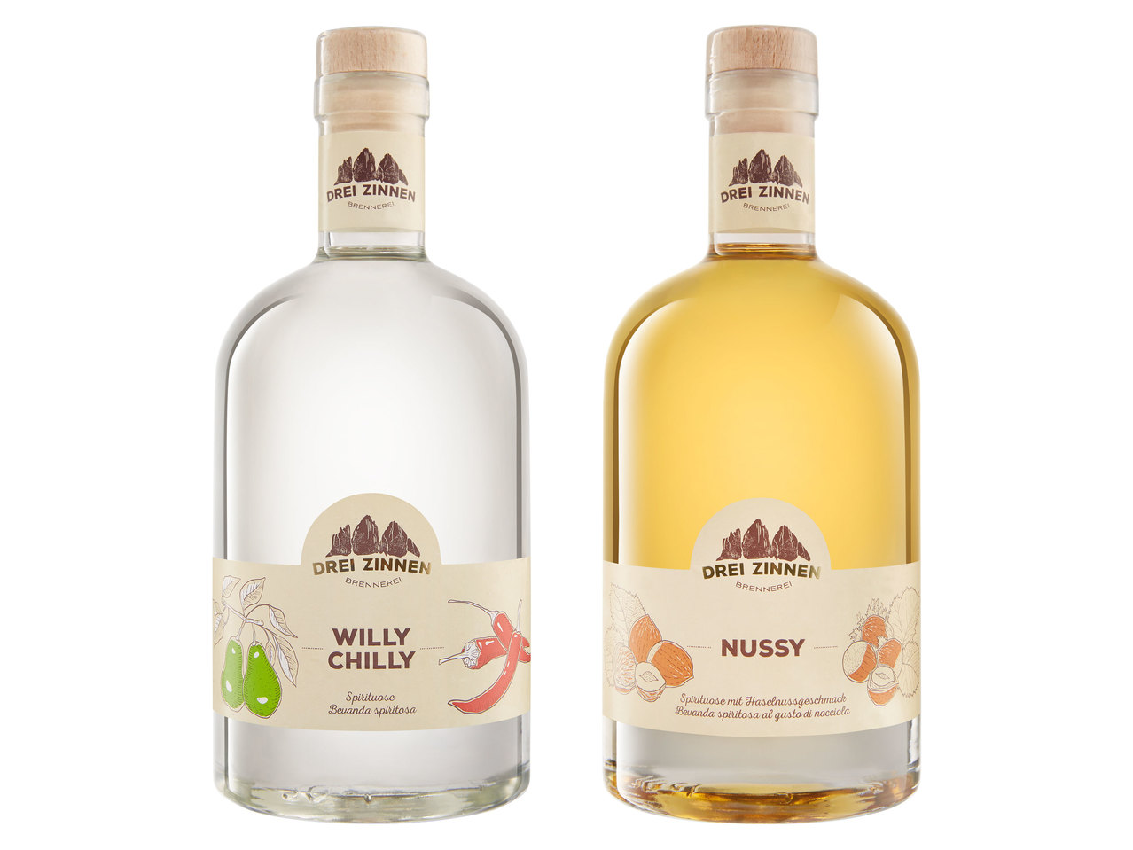 DREI ZINNEN Likör Nussy/Willy-Chily1