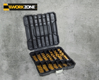 WORKZONE HSS-Spiralbohrer-Sortiment, 92-teilig
