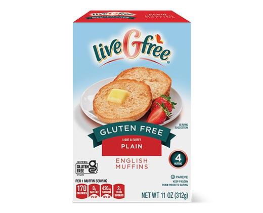 liveGfree Cinnamon Raisin or Plain Gluten Free English Muffins