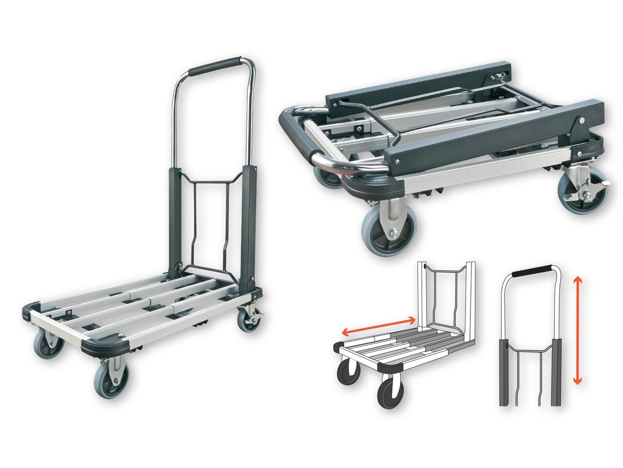 Powerfix Aluminium Flat Bed Trolley