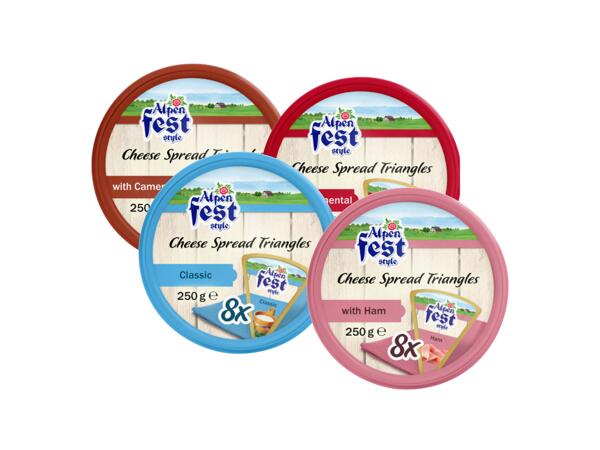 Cheese spread triangles