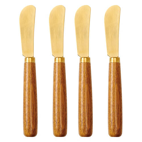 4 Pack Charcuterie Board - Spreader, Gold
