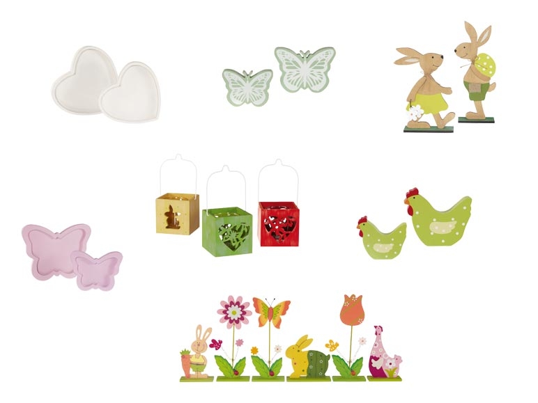 Assortiment de décorations en bois
