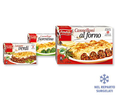 Lasagne verdi/Cannelloni fiorentina/Cannelloni al forno FINDUS(R)