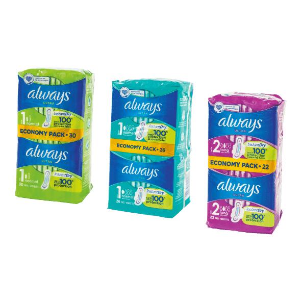 ALWAYS(R) 				Serviettes hygiéniques