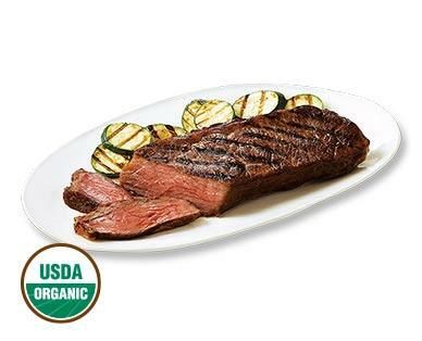 Simply Nature 
 Fresh Organic Grass Fed Strip Steaks