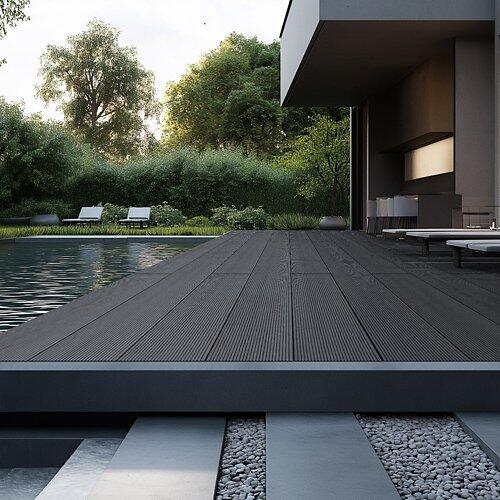 HOME DELUXE SAMANA WPC Terrassendielen hellgrau 10m²