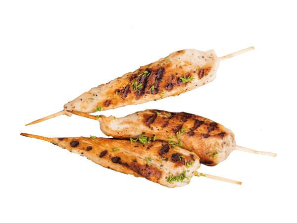 Frische Maishendl Innenfilet-Spieße gewürzt